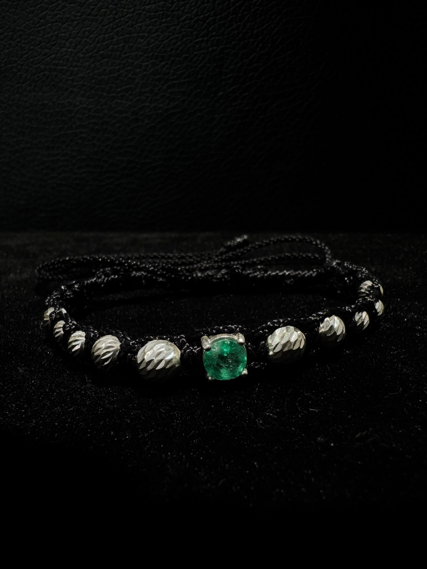 Pulsera Plata y Esmeralda