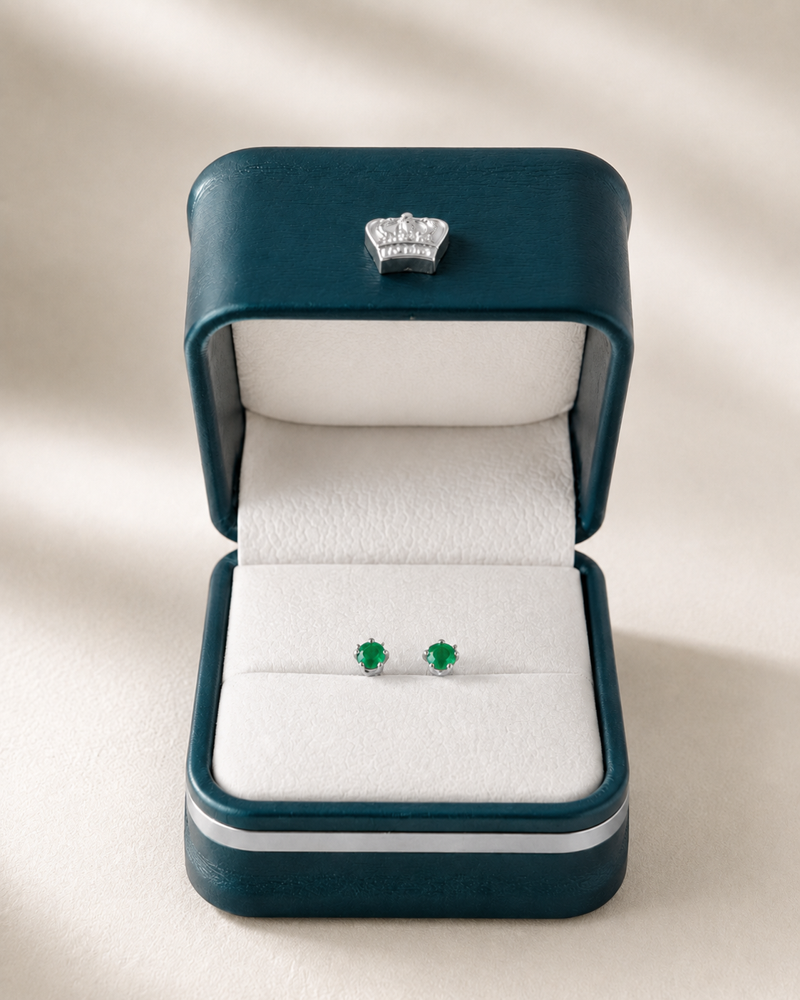 Topos Facet Esmeralda Redonda — Plata