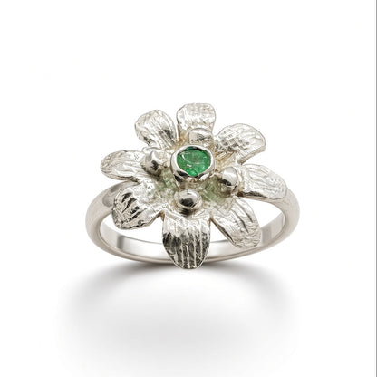 Anillo Flor Silvestre Hecho a Mano
