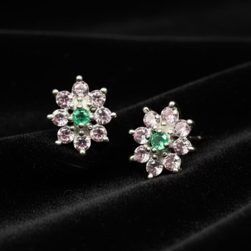 Aretes Lirio Rosa