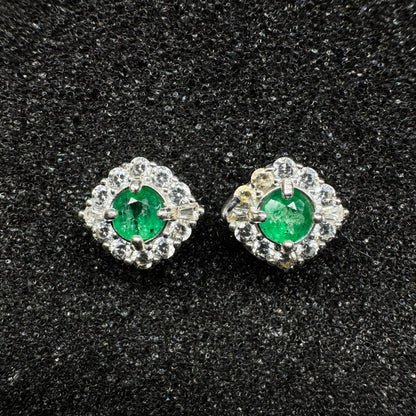 Aretes Flor de Esmeralda