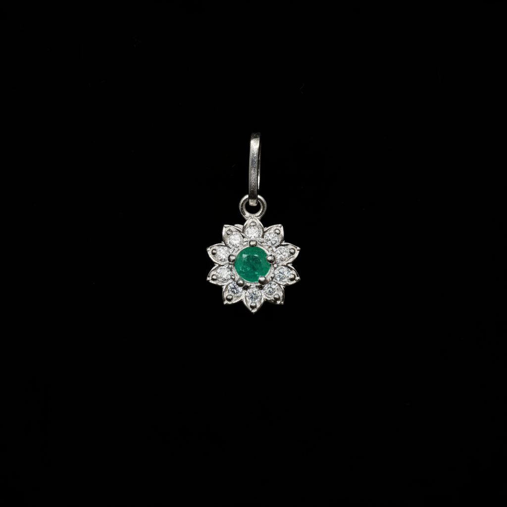 Dije Flor de Esmeralda