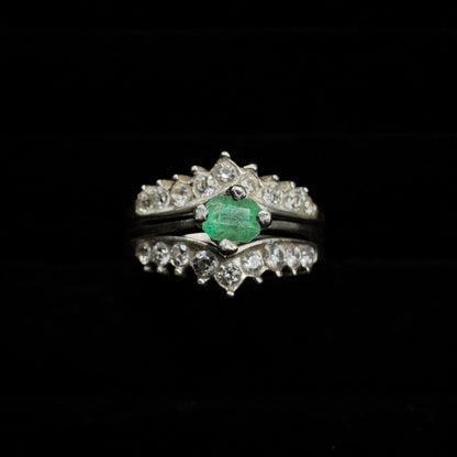 Anillo Tiara Esmeralda Natural