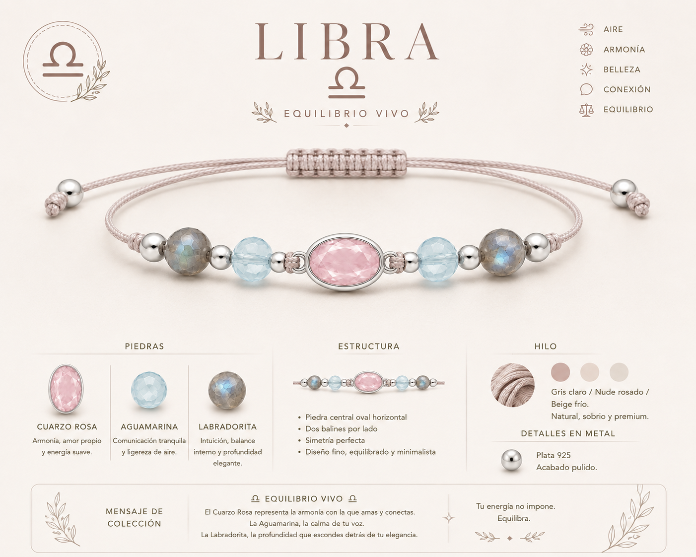 Manilla Zodiacal Libra — Equilibrio Vivo