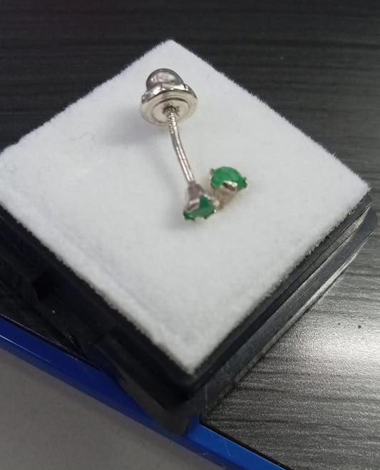 Aretes Topitos - Destello cercano - joyería artesanal FACET