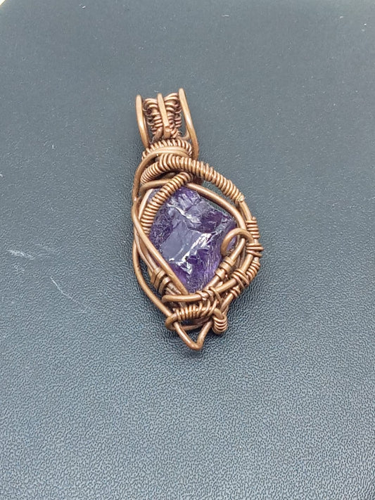 Dije Amatista Boliviana - Calma violeta - joyería artesanal FACET